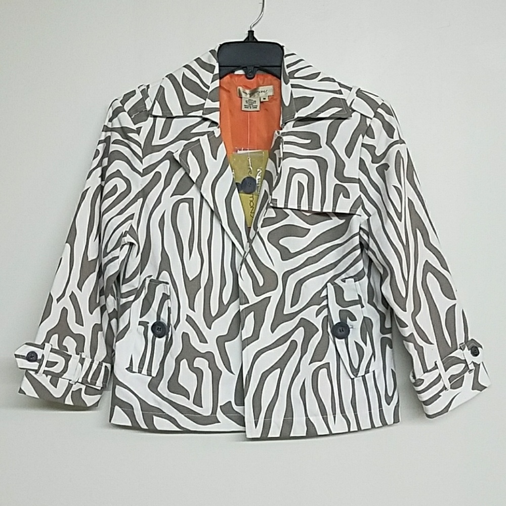 Transitions animal print blazer